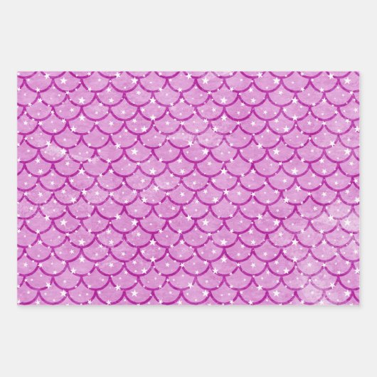 Mermaid Scales Design Wrapping Paper Set (Voorkant)