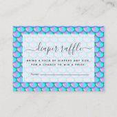 Mermaid Scales Diaper Raffle Informatiekaartje (Voorkant)