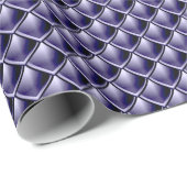 Mermaid Scales Dragon Skin Blue Navy Metallic Cadeaupapier (Rol Hoek)