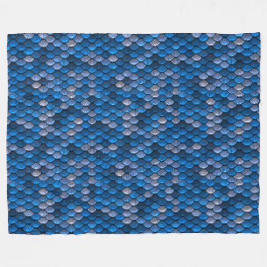 Mermaid Scales Fleece Deken (Voorkant (Horizontaal))