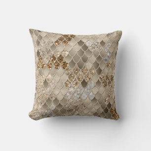 Mermaid Scales Glam #1 (Faux Glitter) #decor #art Kussen