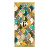 Mermaid Scales Glam Gold Glitter prijslijst Reclamekaart (Achterkant)