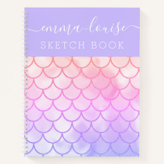 Mermaid Scales Glitter Sketch Book Notitieboek