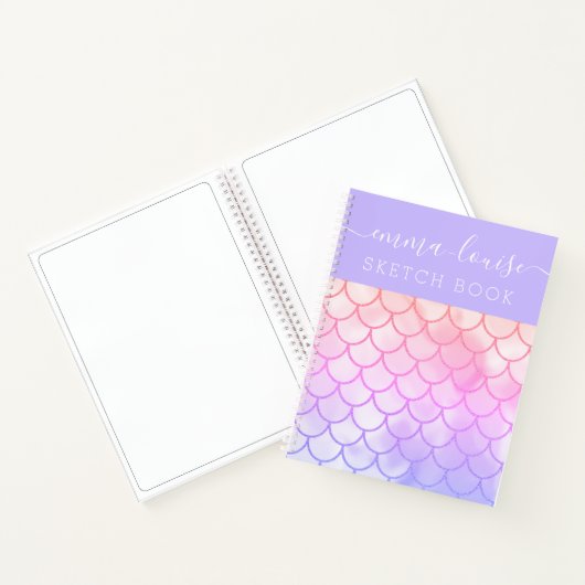 Mermaid Scales Glitter Sketch Book Notitieboek (Binnen)