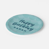 Mermaid Scales Happy Birthday Papieren Bordje (Gekanteld)