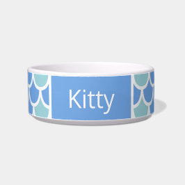 Mermaid Scales Kitty Cat Name Bowl Voerbakje
