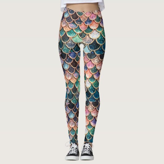Mermaid Scales Leggins Leggings (Voorkant)