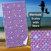 Mermaid Scales Mauve with Stars Strandlaken