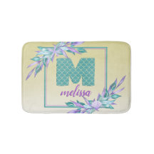 #Mermaid Scales #Monogram Waterverf Ombre Floral