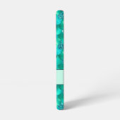 Mermaid Scales Monogram Zee Green Aqua Blue Samsung Galaxy Hoesje (Linkerkant)