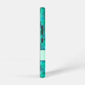 Mermaid Scales Monogram Zee Green Aqua Blue Samsung Galaxy Hoesje (Rechterkant)