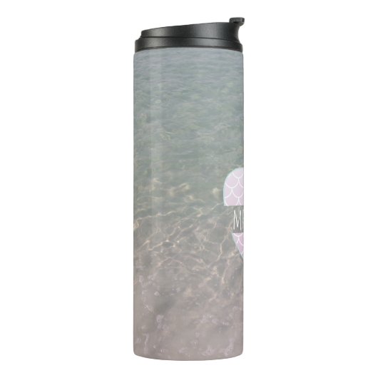 Mermaid Scales Ocean Personalized Teacher Thermosbeker (Gedraaid links)