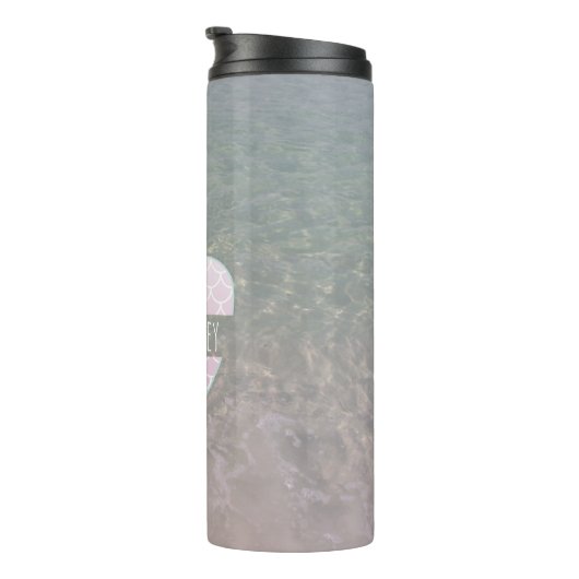 Mermaid Scales Ocean Personalized Teacher Thermosbeker (Geroteerd rechts)