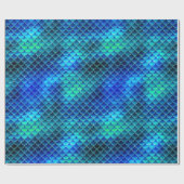 Mermaid Scales Pattern Blue ID600 Cadeaupapier (Vlak)