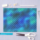 Mermaid Scales Pattern Blue ID600 Tissuepapier (Craft)