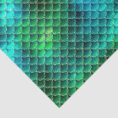 Mermaid Scales Pattern Green ID600 Tissuepapier (Detail)