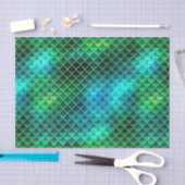 Mermaid Scales Pattern Green ID600 Tissuepapier (Craft)