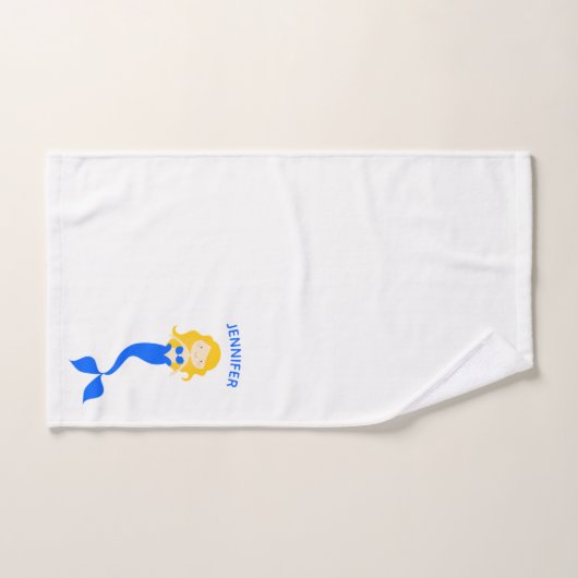 Mermaid Scales Personalized Bath Towel Set Bad Handdoek (Handdoek)