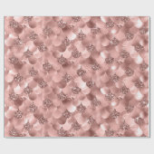 Mermaid Scales Pink Rose Gold Glitter Spark Blush Cadeaupapier (Vlak)