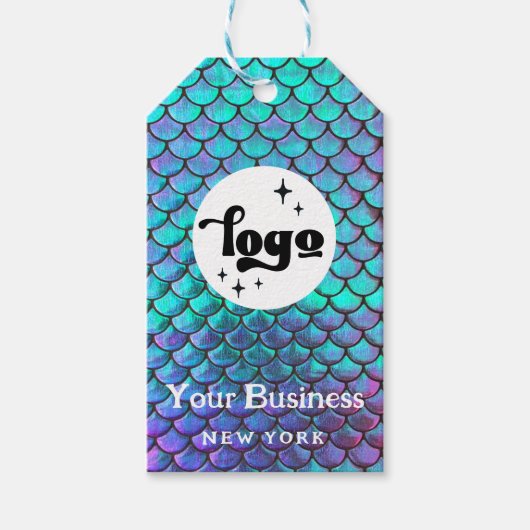 mermaid scales product gift labels cadeaulabel (Voorkant)