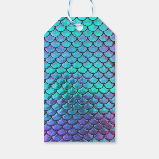 mermaid scales product gift labels cadeaulabel (Achterkant)