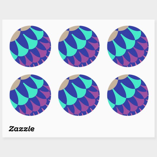 Mermaid Scales Ronde Sticker (Vel)