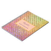 Mermaid scales roze paarse glitter college notitieboek (Linkerzijde)
