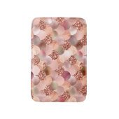 Mermaid Scales Roze Rose Gold Glitter Spark Koper Badmat (Voorkant Verticaal)