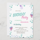 Mermaid Scales Tail Zee Zomer Verjaardagsfeest Kaart (Voorkant)