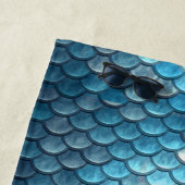 Mermaid Scales Turquoise Strandlaken (In situ)