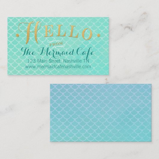 Mermaid Scales Visitekaartje (Voorkant / Achterkant)