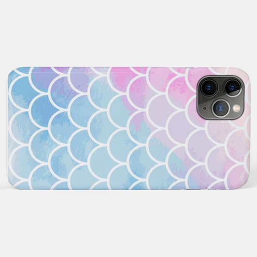 Mermaid Scales Waterverf Ombre Trendy Case-Mate iPhone Case (Achterkant (horizontaal))