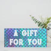 mermaid schalen een cadeau voor je kaart (Staand voorkant)