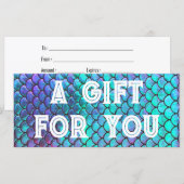 mermaid schalen een cadeau voor je kaart (Voorkant / Achterkant)