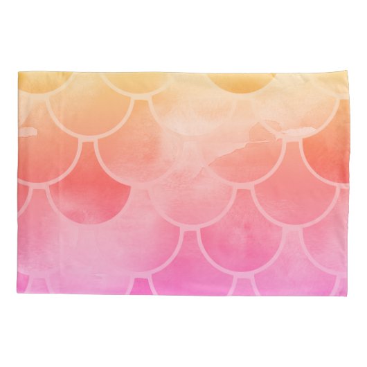 Mermaid schetst paars roze naammeisje kussensloop (Achterkant)