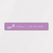 Mermaid School Class Lunch Name Number Labels (Design 2)