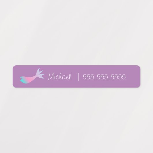 Mermaid School Class Lunch Name Number Labels (Design 2)