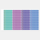Mermaid School Klas Lunch Naam Nummer Labels (Vel)