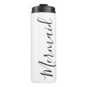 "Mermaid" Script Thermal Tumbler Thermosbeker (Voorkant)