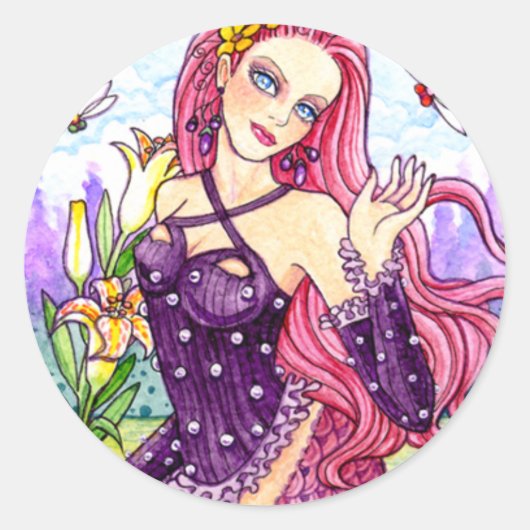 Mermaid Sea Fairy Fantasy Stickers by Ann Howard (Voorkant)