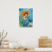 Mermaid - Seahorse Poster (Keuken)