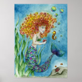 Mermaid - Seahorse Poster (Voorkant)
