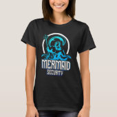 Mermaid Security Birthday Fun Merman Swimmer Swimm T-shirt (Voorkant)
