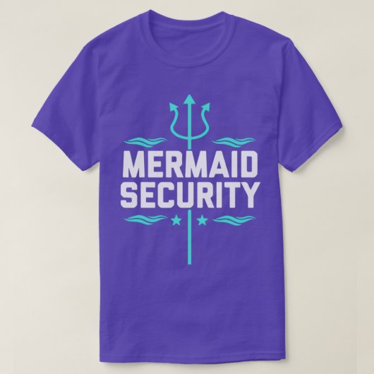 Mermaid Security Birthday Gift Swimmer T-shirt (Design voorkant)