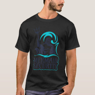 Mermaid Security Birthday Merman Mannen Boy Swimme T-shirt
