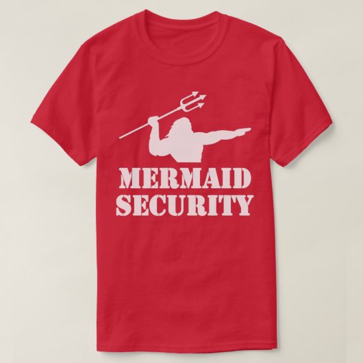Mermaid Security Boys Swimmer Dad Trident T-shirt (Design voorkant)