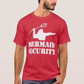 Mermaid Security Boys Swimmer Dad Trident T-shirt