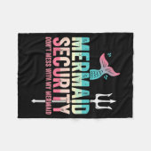 Mermaid Security Don't Mess With My Mermaid Father Fleece Deken (Voorkant (Horizontaal))