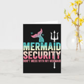 Mermaid Security Don't Mess With My Mermaid Father Kaart (Gele Bloem)