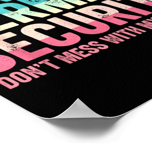 Mermaid Security Don't Mess With My Mermaid Father Poster (Hoek)